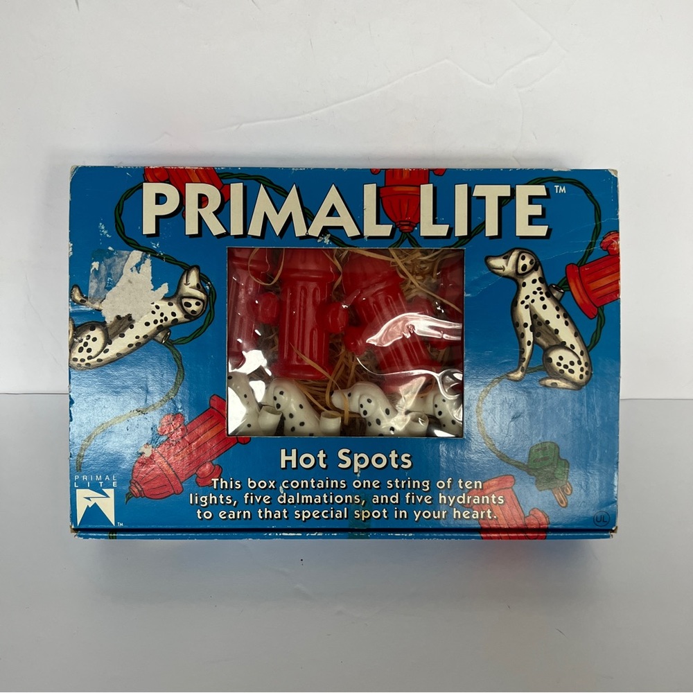 Primal Lite Hot Spots String Light Set Dalmation Dog Fire Hydrant NIB Tested